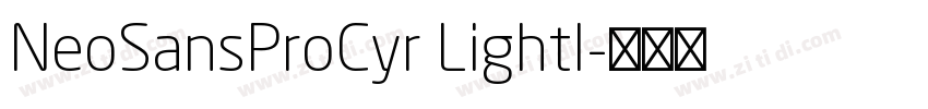 NeoSansProCyr LightI字体转换